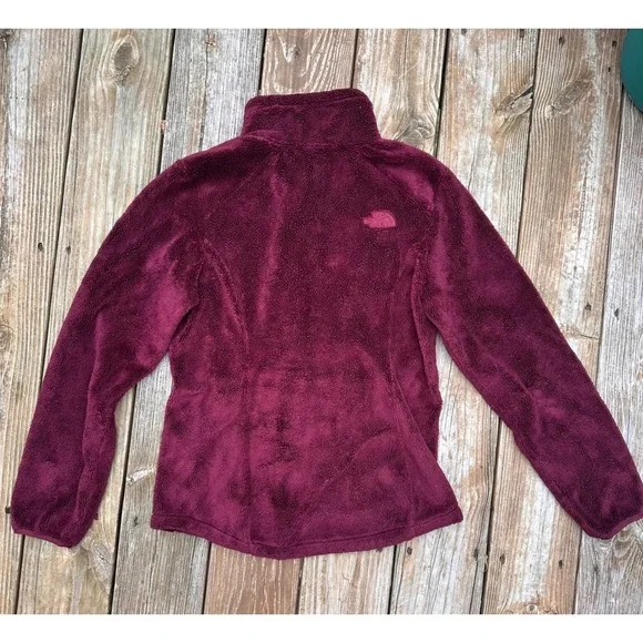 The North Face Womens Fleece Jacket Burgundy Full Zip Long Sleeve Size S - Picture 4 of 4